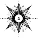 astrology aries, magic, line, star tattoo design idea