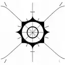 astrology aries, magic, line, star tattoo design idea