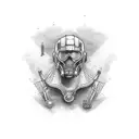 captain daddy  tattoo design idea