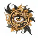 greece gods eyes looking tattoo design idea