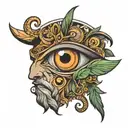 greece gods eyes looking tattoo design idea