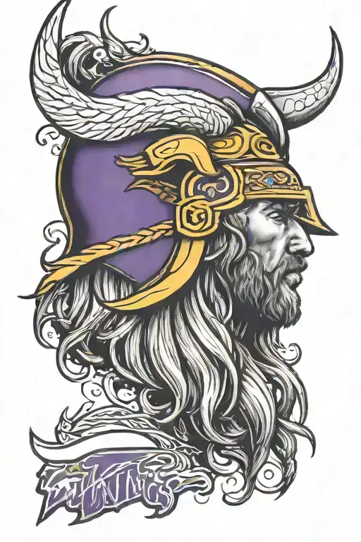 Minnesota vikings tattoo design idea
