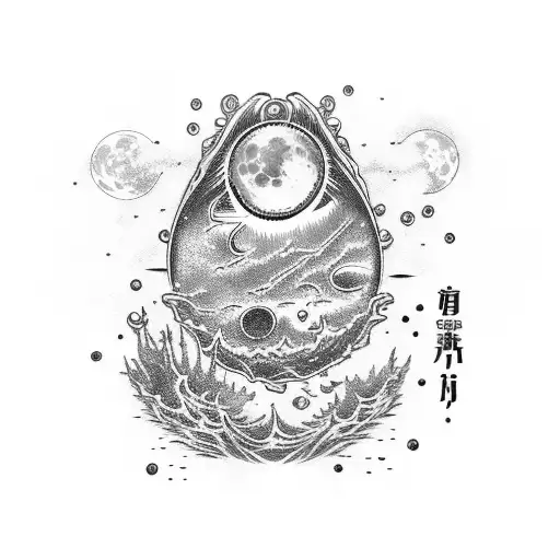 anime moon water potion  tattoo design idea