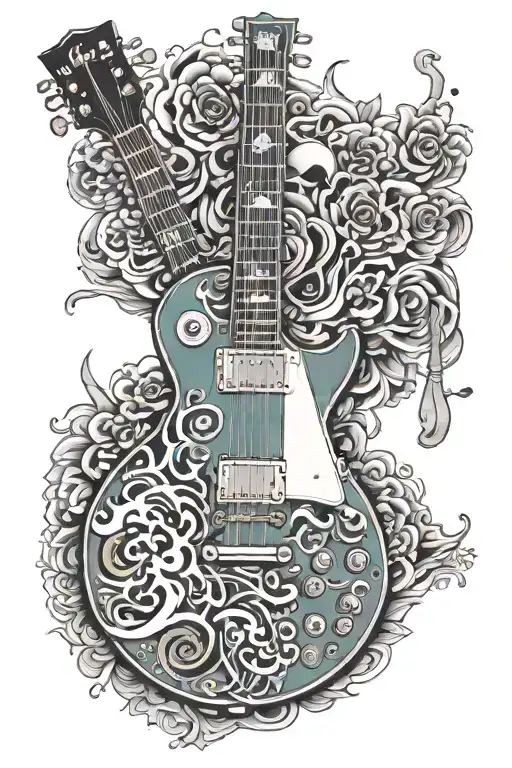 gibson les paul tattoo design idea