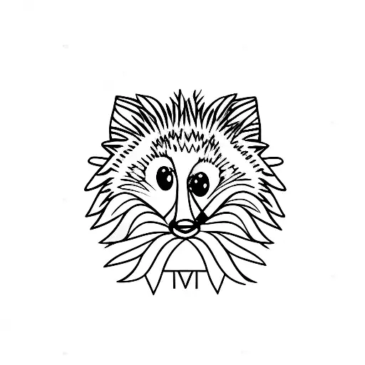 hedgehog and spaniel tattoo design idea