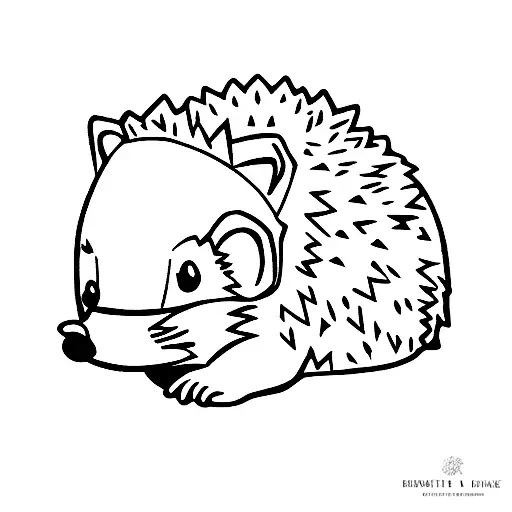 hedgehog  tattoo design idea