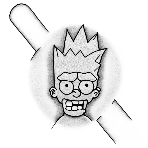 bart simpson  tattoo design idea