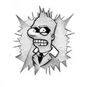 bart simpson  tattoo design idea