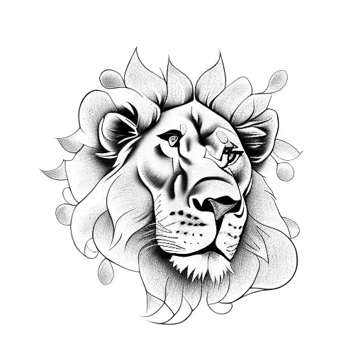 Lion, Orchid, Boar, Clock, Family tattoo design idea