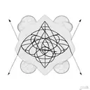 physics atom arrow tattoo design idea