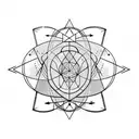 physics atom arrow tattoo design idea