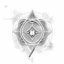 physics atom arrow tattoo design idea