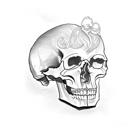 Skull tattoo design idea