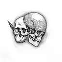 Skull tattoo design idea