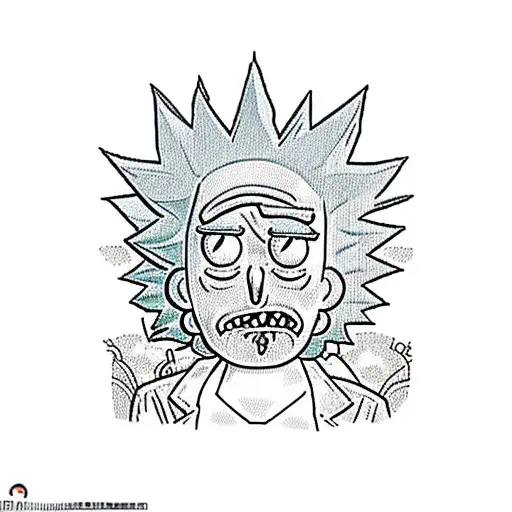 rick and morty tattoo design idea