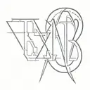 AC/DC letters tattoo design idea