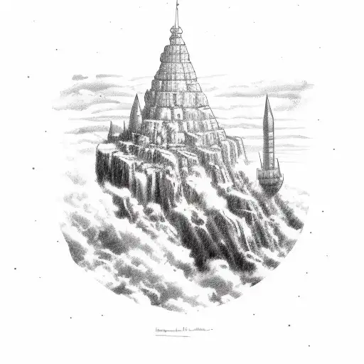 biblical qoute with cloudy background  tattoo design idea