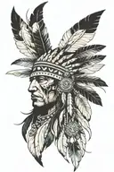 native american greg overton art style tattoo design idea