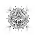 Crie uma tatuagem com uma frase religiosa onde as letras devem ser estilizadas. A frase é "Ainda que eu ande pelo vale d tattoo design idea
