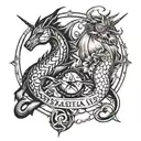 Pisces and Sagittarius   tattoo design idea