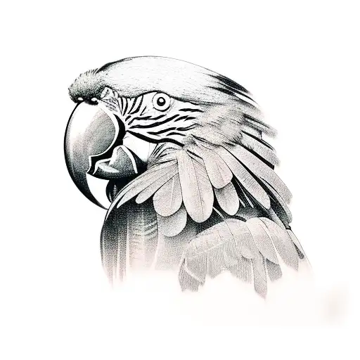 Macaw muscles tattoo design idea