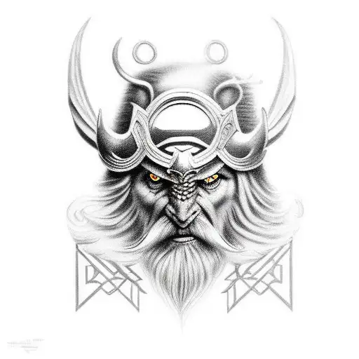 Odin spare tattoo design idea