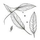 birds and feather tattoo design idea