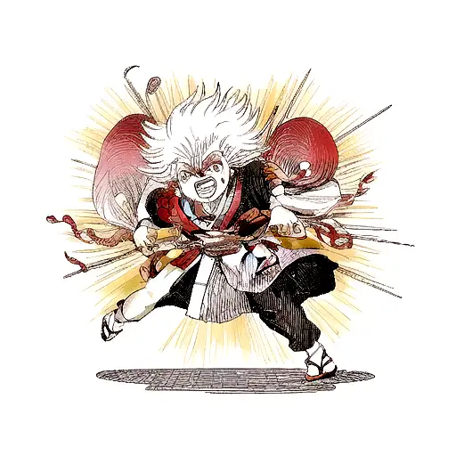 rengoku kyojuro doing 7th form tattoo design idea