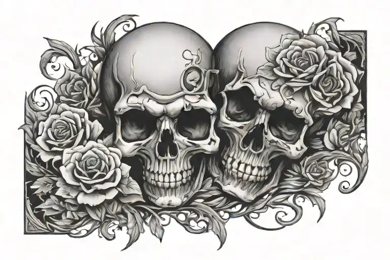 loss of love and cheating death twice by forcing tattoo design idea