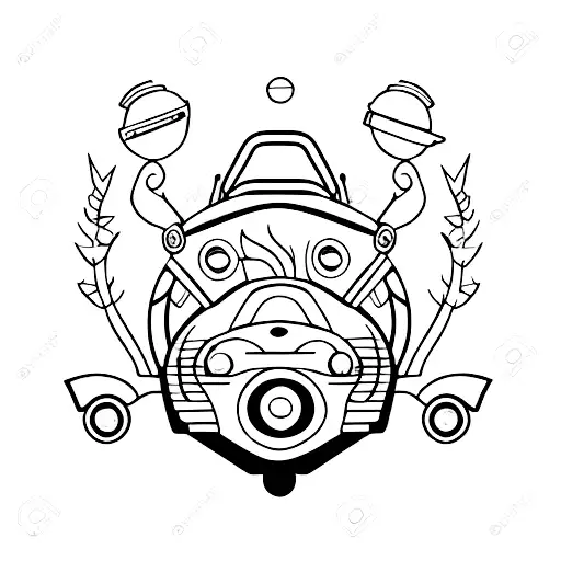 tractor tattoo design idea
