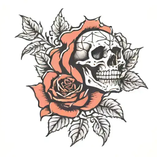 grateful dead rose tattoo design idea