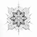 a letter b with an infinity and a snowflake tattoo design idea