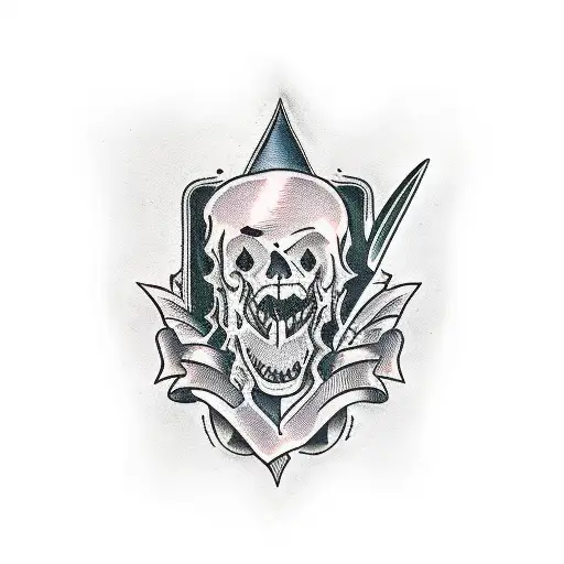 double bladed axe tattoo design idea