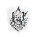 double bladed axe tattoo design idea