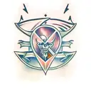 double bladed axe tattoo design idea