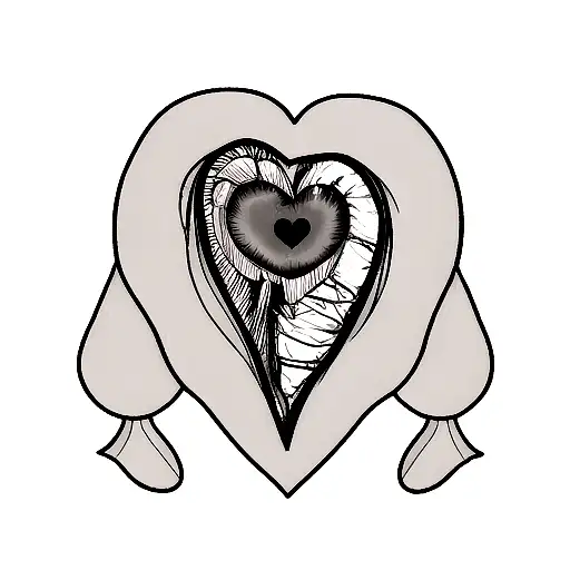 An anatomical heart with Lana del Rey lyrics incorporated into the veins tattoo design idea