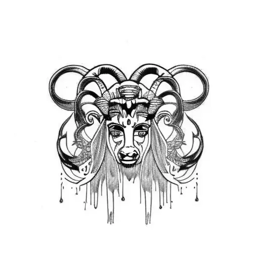 gemini aries tattoo design idea