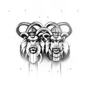 gemini aries tattoo design idea