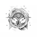 gemini aries tattoo design idea