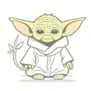 Baby Yoda tattoo design idea
