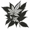 weed leaf   tattoo design idea