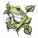 tree frog tattoo design idea