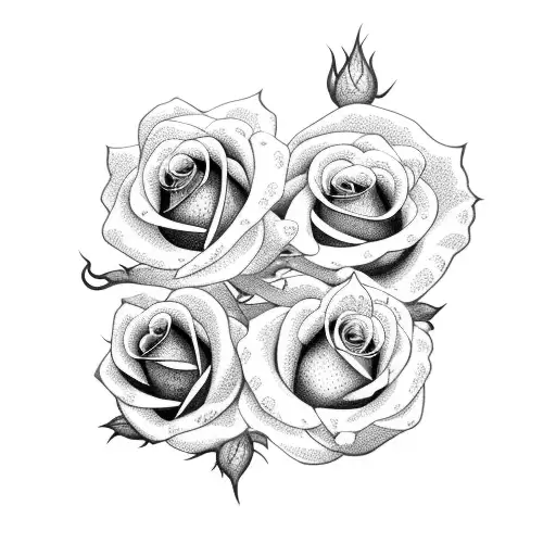 vine with rose buds tattoo design idea