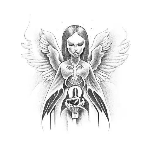 Angel miscarriage tattoo design idea