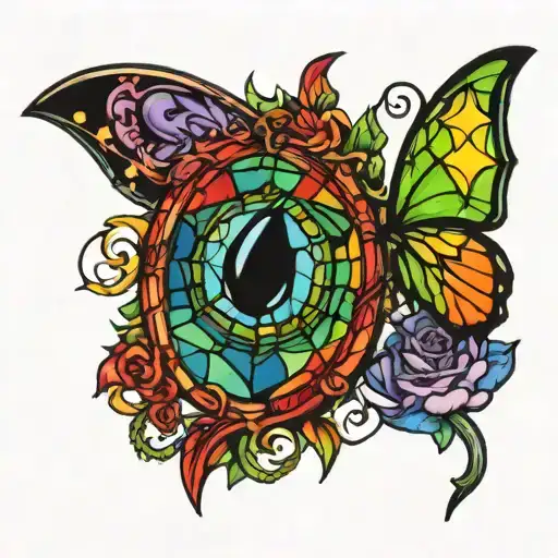 Stain Glass Wicked the musical  tattoo design idea