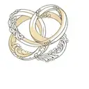 wedding ring with M involved tattoo design idea