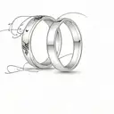 wedding ring with M involved tattoo design idea