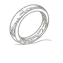 wedding ring with M involved tattoo design idea