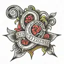 letters TTG only letters tattoo design idea