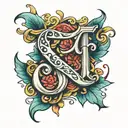 letters TTG only letters tattoo design idea